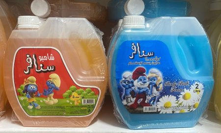 صابون الجسم وشامبو سنافر 2 لتر